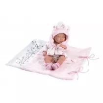 Lalka winylowa Bobas Nica z r�owym kocykiem 40cm Llorens