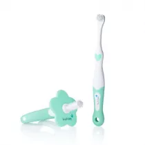 Brush-Baby Teether Set zestaw na zbkowanie 0-18m Mitowy 2 szt.