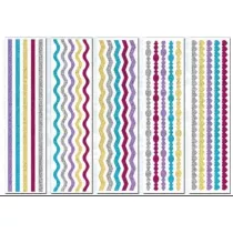 Brewis Wst��ki samoprzylepne z brokatem 8 x 30cm