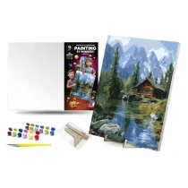 Qbee Malowanie po numerach - G�rska rzeka 50x40cm