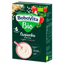 BoboVita Owsianka bezmleczna z ryżem i truskawką po 6 miesiącu 200 g Bio