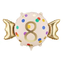 PartyDeco Balon foliowy Cukierek   8  , 61x37 cm, mix  1 op. / 1 szt.