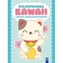 Kolorowanka Kawaii z grubym lakierowanym obrysem. Kot