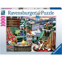 Puzzle 1000 el. Zimowy odpoczynek Ravensburger