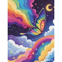 Koh-I-Noor Malowanie po numerach - T�czowy motyl 40x50cm