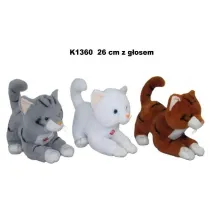 Pluszowy kot z g�osem - 3 kolory - 26cm Sun-Day