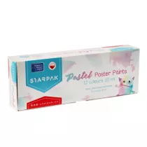 Starpak Farby plakatowe Pastel 12 kolorw, 20ml