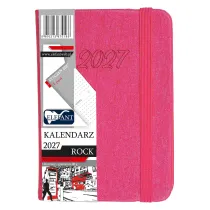 Kalendarz 2027 Rock A7 tygodniowy r�owy