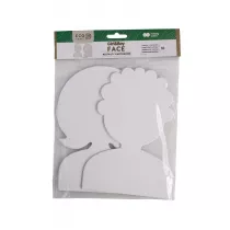 Happy Color Kszta�ty kartonowe FACE Boy&Girl 20cm 10 szt.