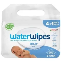 Waterwipes Chusteczki nawilane nasczane czyst wod 5 x 60 szt.