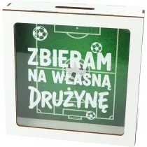 Skarbonka drewniana "na w�asn� dru�yn�" (17,5x17,5x5,5cm)
