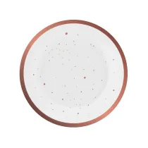 Talerzyki papierowe Celebrate rowo-zote 18cm