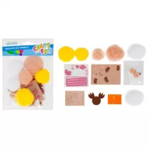 Craft with Fun Zestaw kreatywny. Zwierztka z pomponw
