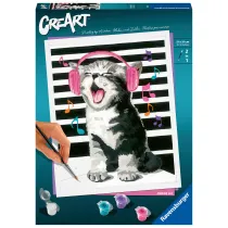 Malowanie po numerach CreArt - �piewaj�cy kot Ravensburger