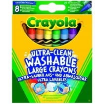 Crayola Kredki świecowe grube zmywalne 8 kolorów