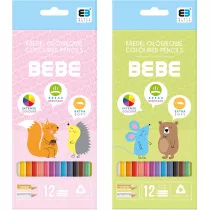 Interdruk Kredki o��wkowe tr�jk�tne B&B Kids Pastel 12 kolor�w