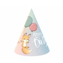 Godan Czapeczki papierowe Kolekcja Happy Birthday - lisek 6 szt.
