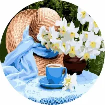 Twoje Hobby Malowanie po numerach okr�g�e - Fili�anka herbaty 40cm