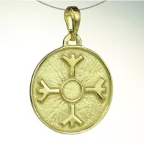 Sotis Amulet Ochronny Algiz Ag925 + Au 24kar, 3,4g