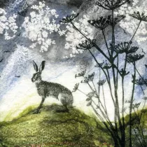 Museums & Galleries Karnet kwadrat z kopert� Hare and Hogweed