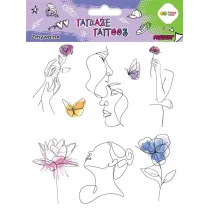 Tatua�e zmywalne Llineart + Aquarella HAPPY COLOR