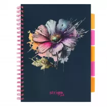 Koozeszyt Strigo A4 Project Book Kwiaty granatowy w kratk