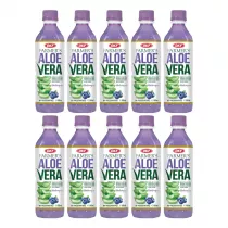 Okf Napj Farmers Aloe Vera z czstkami aloesu Blueberry Zestaw 10 x 500 ml
