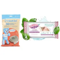 Potette Wkady jednorazowe do Nocnika 30 szt. + 1 opakowanie chusteczek KBN 56 szt. GRATIS (uszkodzone opakowanie)