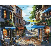 Ideyka Malowanie po numerach - Restauracje nad brzegiem 40x50cm
