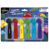 Derform Kidea Flamastry Jumbo Dinozaury 6 szt.