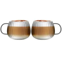 Vialli Design Komplet szklanek z szarym uchem Tulip 1203 2 x 350 ml