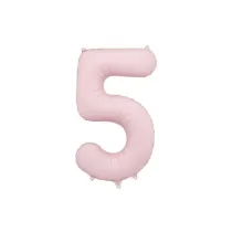 PartyDeco Balon foliowy cyfra 5 jasny r�owy 86cm