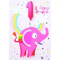 Trend Kartka okoliczno�ciowa Urodziny Roczek TS02