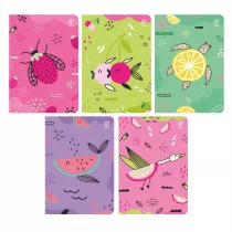 Elanders Zeszyt A5/32K 3-linia kolorowa Fruits 10 szt.