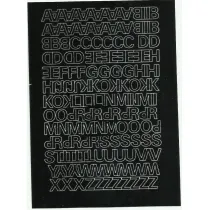 Artdruk Litery samoprzylepne 1 cm 8 arkuszy czarne