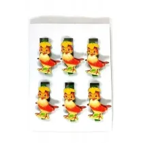 Adar Spinacze drewniane kurczaczek 6 szt 4,5cm