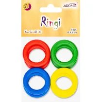 Aliga Ringi drewniane 4,5cm 8 szt