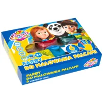 Sweet colours Farby do malowania palcami 6 kolorw, 40ml