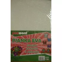 Polsirhurt Pianka brokatowa bia�a 20x30 cm, 5 arkuszy