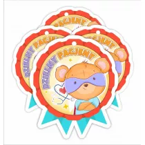 LearnHow Medal papierowy - Dzielny pacjent Super Mi� 4 szt.
