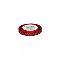 Wst��ka satynowa w kropki 12mm x 22m