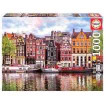 Puzzle 1000 el. Ta�cz�ce domy, Amsterdam Educa