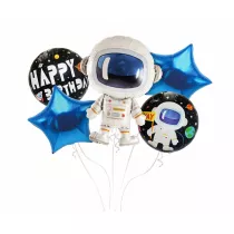 Godan Balony foliowe zestaw Kosmos, Happy Birthday 5 szt.