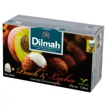 Dilmah Cejlońska czarna herbata z aromatem brzoskwini i owocu liczi Peach & Lychee 20 x 1.5 g