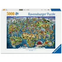 Puzzle 5000 Illustrated World Map Ravensburger