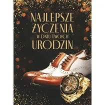 Art Nuvo Karnet urodziny z�ocone, m�skie (14,5x19,5cm) URR-203