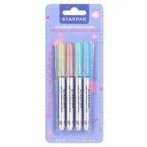 Marker akrylowy w p�dzelku 4 kolory brokatowy STARPAK 580593