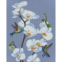 Ideyka Diamentowa mozaika - Kwitn�ce orchidee 40x50cm