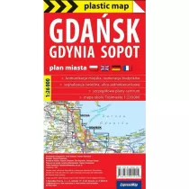 Plastic map Gda�sk Gdynia Sopot 1:26 000 w.2023