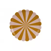 PartyDeco Talerzyki paski 21cm 6 szt.